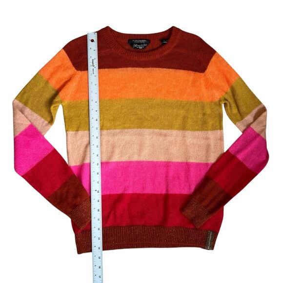 Scotch & Soda Women’s Sz M Rainbow Stripe Sweater Crewneck Pullover - Picture 11 of 12
